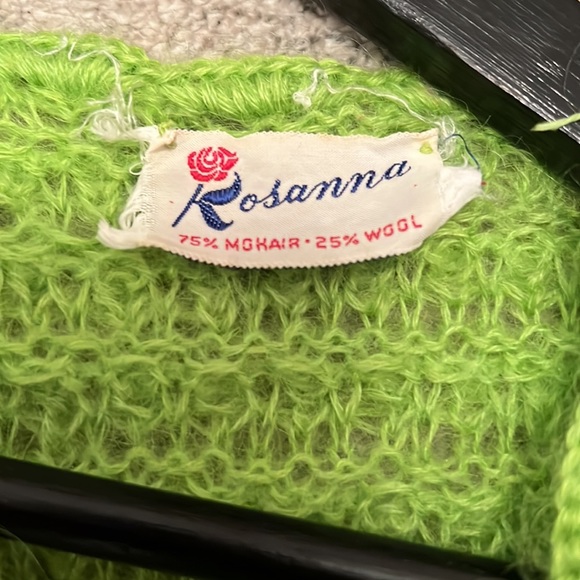 Mohair wool blend green sweater - Picture 2 of 6